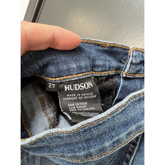 Hudson Womens Denim Blue Jean Shorts Stretch Cuffed Size 27 - Picture 5 of 5
